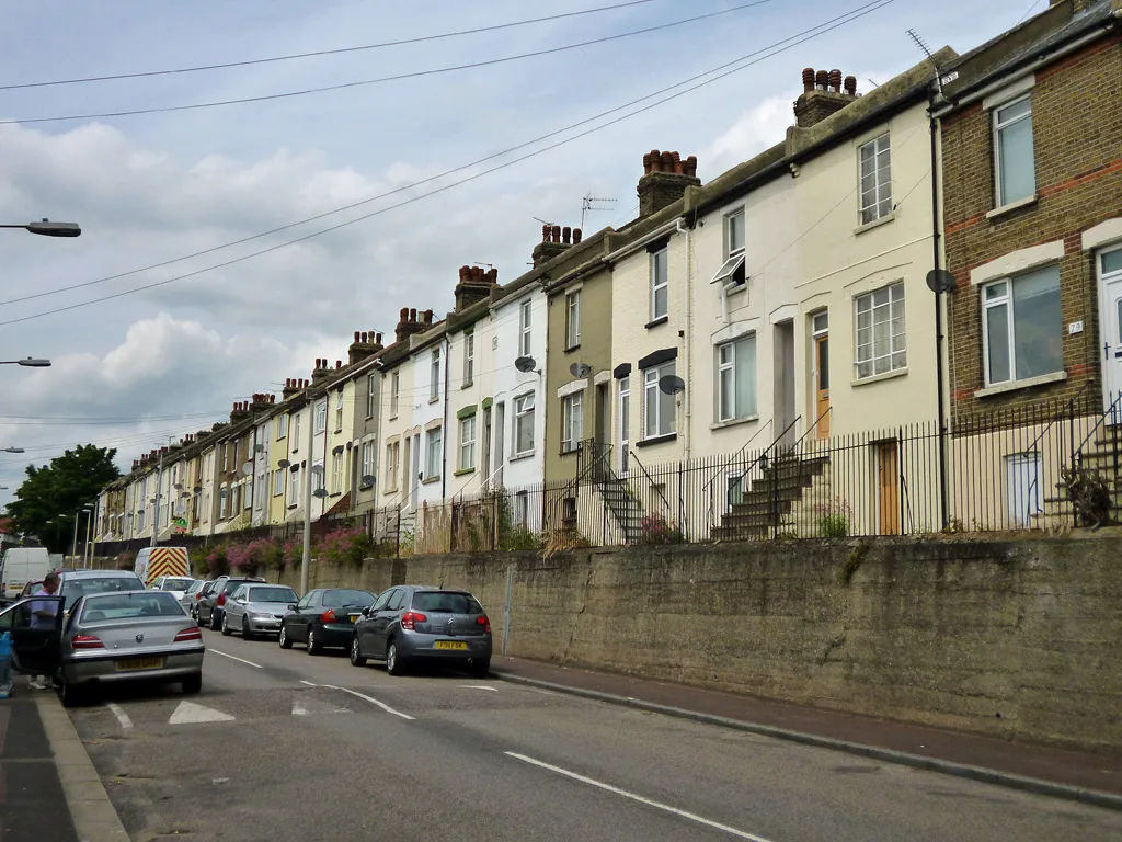 Terraced houses on Upper Luton Road, Chatham. Luton is one of the seven wards where private landlords will need a licence from January
